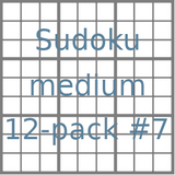 Sudoku 9x9 medium puzzles 12-pack no.7