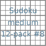 Sudoku 9x9 medium puzzles 12-pack no.8