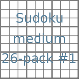 Sudoku 9x9 medium puzzles 26-pack no.1