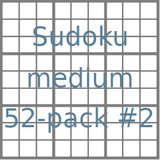 Sudoku 9x9 medium puzzles 52-pack no.2