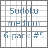 Sudoku 9x9 medium puzzles 6-pack no.5