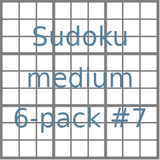 Sudoku 9x9 medium puzzles 6-pack no.7