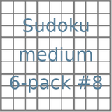 Sudoku 9x9 medium puzzles 6-pack no.8