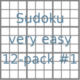 Sudoku 9x9 very easy puzzles 12-pack no.1