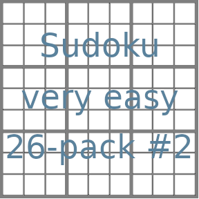 Sudoku 9x9 very easy puzzles 26-pack no.2