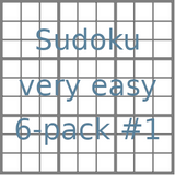 Sudoku 9x9 very easy puzzles 6-pack no.1