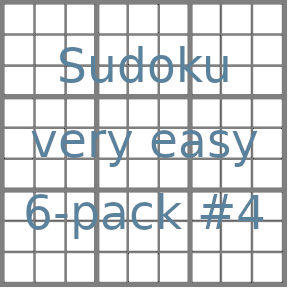 Sudoku 9x9 very easy puzzles 6-pack no.4