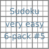 Sudoku 9x9 very easy puzzles 6-pack no.5