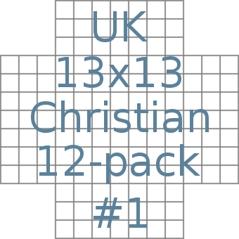 British 13x13 Christian puzzles 12-pack no.1