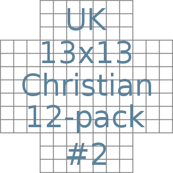 British 13x13 Christian puzzles 12-pack no.2
