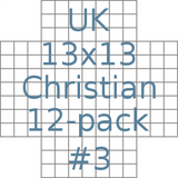 British 13x13 Christian puzzles 12-pack no.3