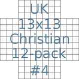 British 13x13 Christian puzzles 12-pack no.4