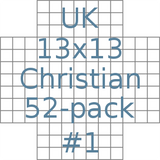 British 13x13 Christian puzzles 52-pack no.1