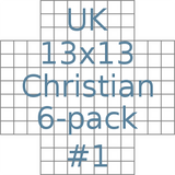 British 13x13 Christian puzzles 6-pack no.1