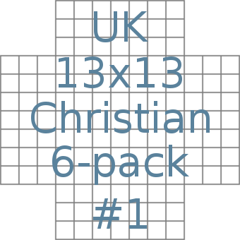 British 13x13 Christian puzzles 6-pack no.1