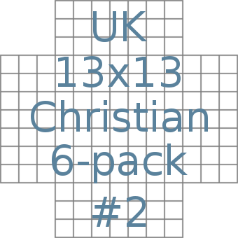 British 13x13 Christian puzzles 6-pack no.2
