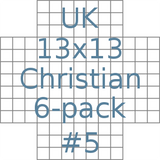 British 13x13 Christian puzzles 6-pack no.5