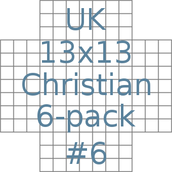 British 13x13 Christian puzzles 6-pack no.6