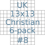 British 13x13 Christian puzzles 6-pack no.8