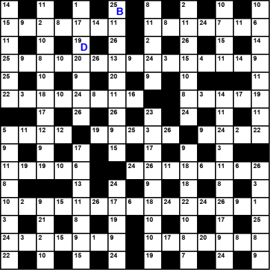 British 15x15 codeword puzzle no.327