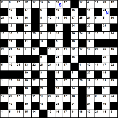 British 15x15 codeword puzzle no.328