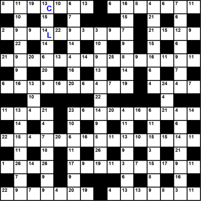 British 15x15 codeword puzzle no.330