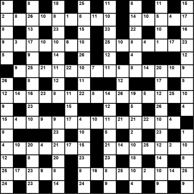 British 15x15 codeword puzzle no.332