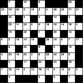 British 11x11 codeword puzzle no.301
