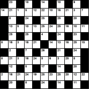 British 11x11 codeword puzzle no.302