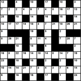 British 11x11 codeword puzzle no.307