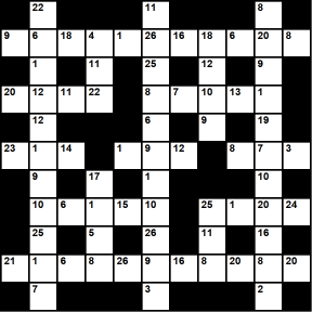 British 11x11 codeword puzzle no.312