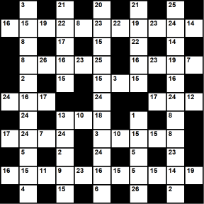 British 11x11 codeword puzzle no.319