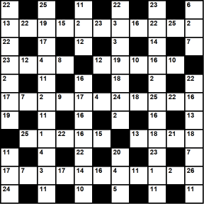 British 11x11 codeword puzzle no.321