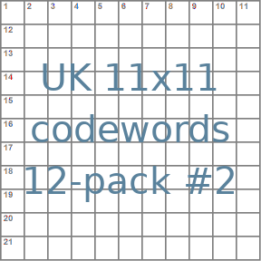 British 11x11 codeword puzzles 12-pack no.2