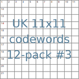 British 11x11 codeword puzzles 12-pack no.3