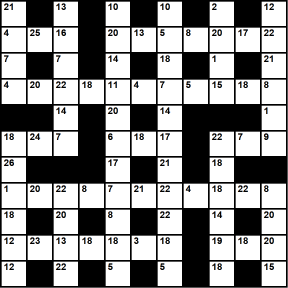 British 11x11 codeword puzzle no.331
