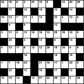British 11x11 codeword puzzle no.332