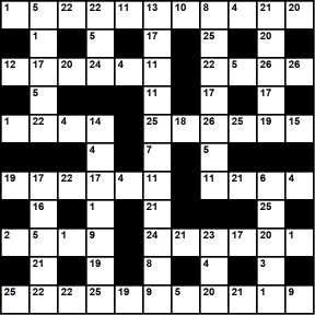British 11x11 codeword puzzle no.336