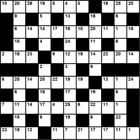 British 11x11 codeword puzzle no.341