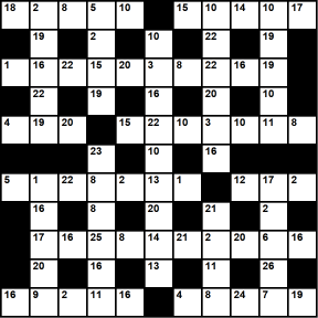 British 11x11 codeword puzzle no.342