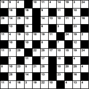 British 11x11 codeword puzzle no.344
