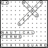 British 11x11 Wordsearch puzzle no.310 - nautical terms