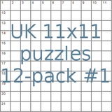 British 11x11 puzzles 12-pack no.1