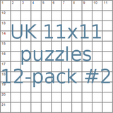British 11x11 puzzles 12-pack no.2