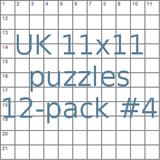 British 11x11 puzzles 12-pack no.4
