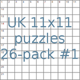 British 11x11 puzzles 26-pack no.1