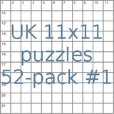 British 11x11 puzzles 52-pack no.1