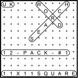 British 11x11 Wordsearch puzzles 12-pack no.1
