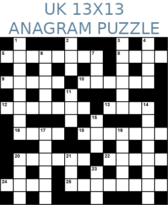 British 13x13 anagram crossword puzzle no.304
