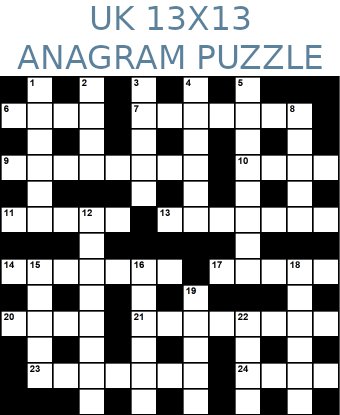 British 13x13 anagram crossword puzzle no.310